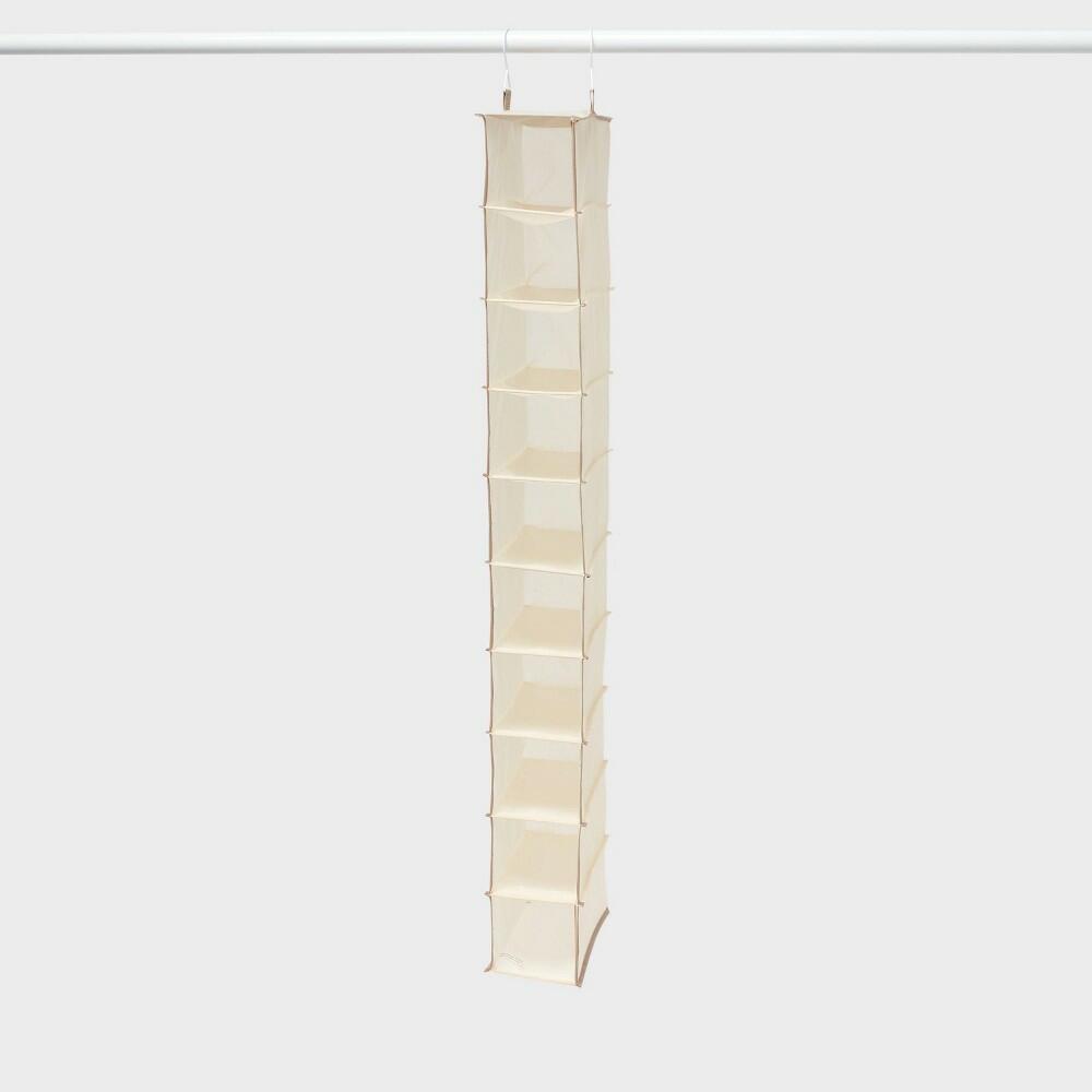 10 Shelf Hanging Shoe Storage Organizer Tan