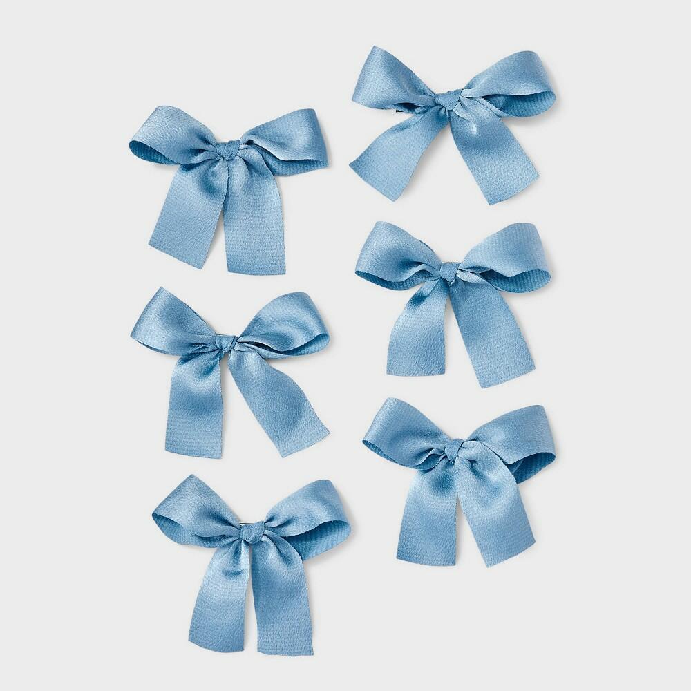 Bow Hair Clip Set 6 pc - Wild Fable™ Blue