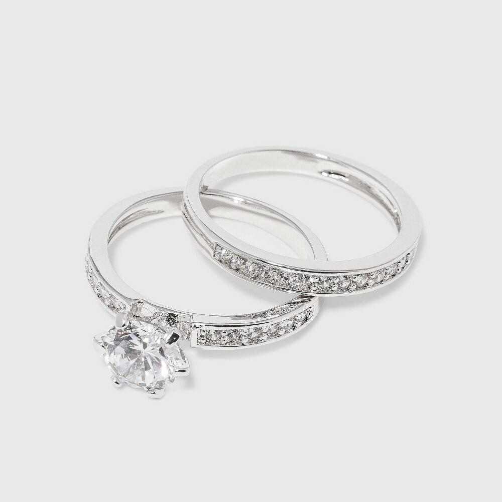 Cubic Zirconia Anniversary Ring - Silver 6