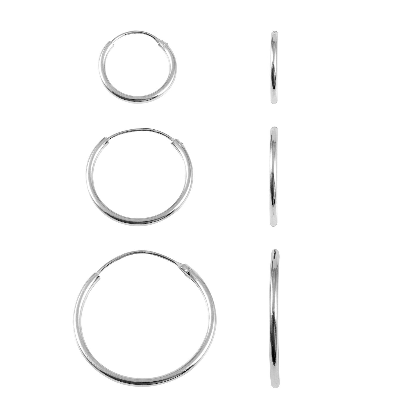 Trio Polished Endless Hoops