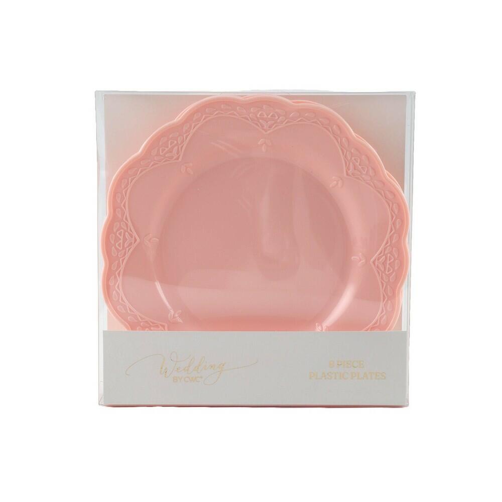 Cook With Color 8pk Plastic Plates Pink