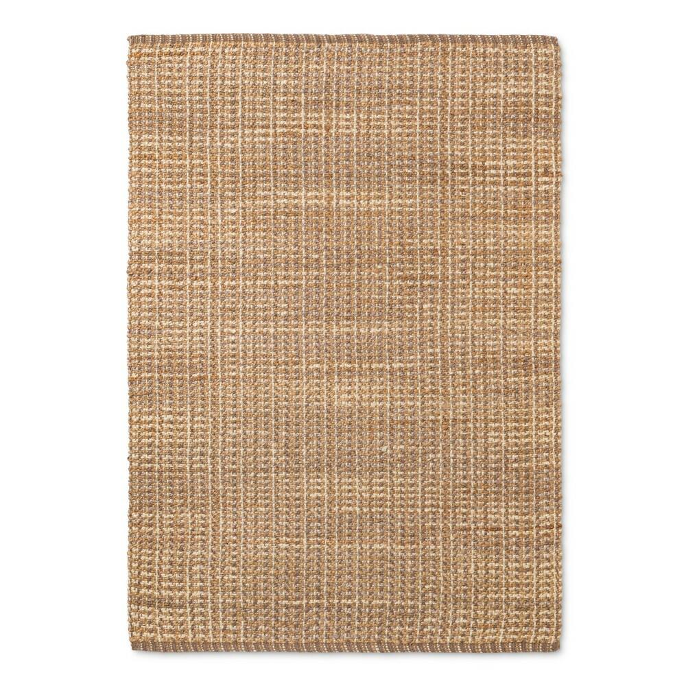 5'x7' Basket Weave Woven Area Rug Natural - Threshold™