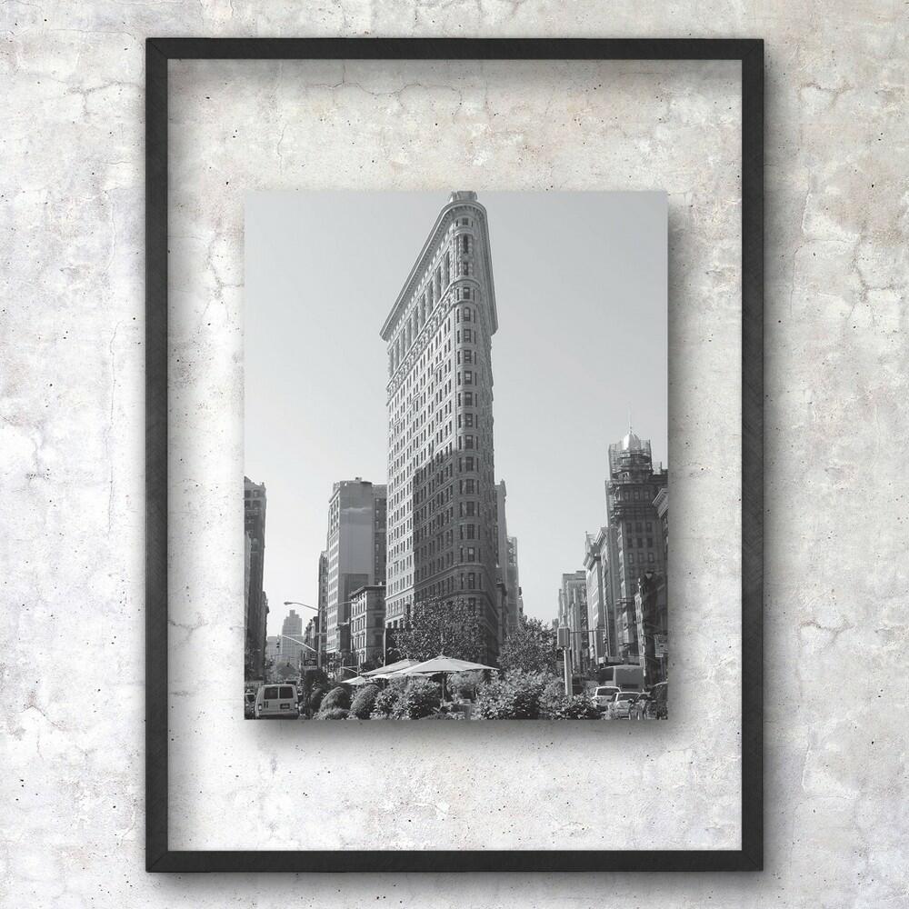 15.5"x11.5" Glass Float Gallery Wall Frame Black
