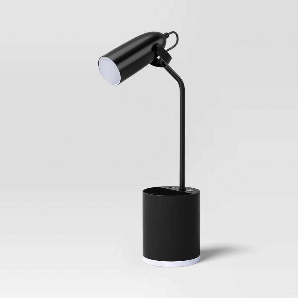 Task Table Lamp with Nightlight Ebony