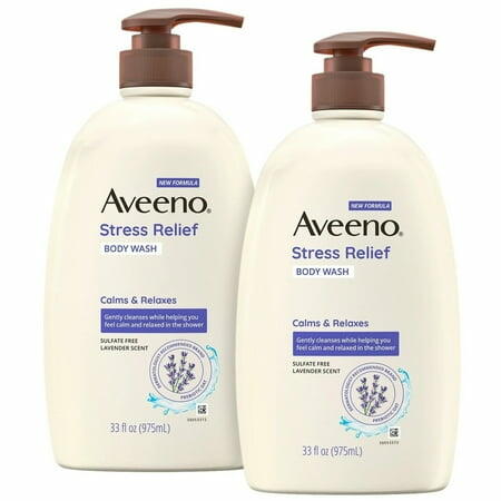 Aveeno Body Wash w/ Lavender & Chamomile 33 Fluid Ounce (2 Pack)