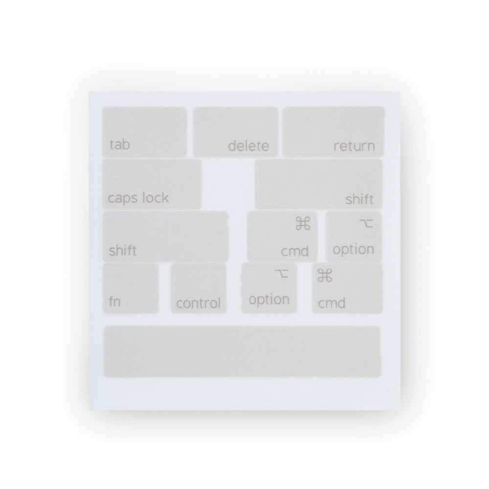 IJoy Keyboard Decals - Beige: PVC Material, Self-Adhesive Computer Accessories