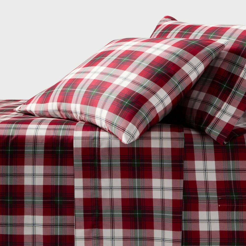 Queen 400 Thread Count Plaid