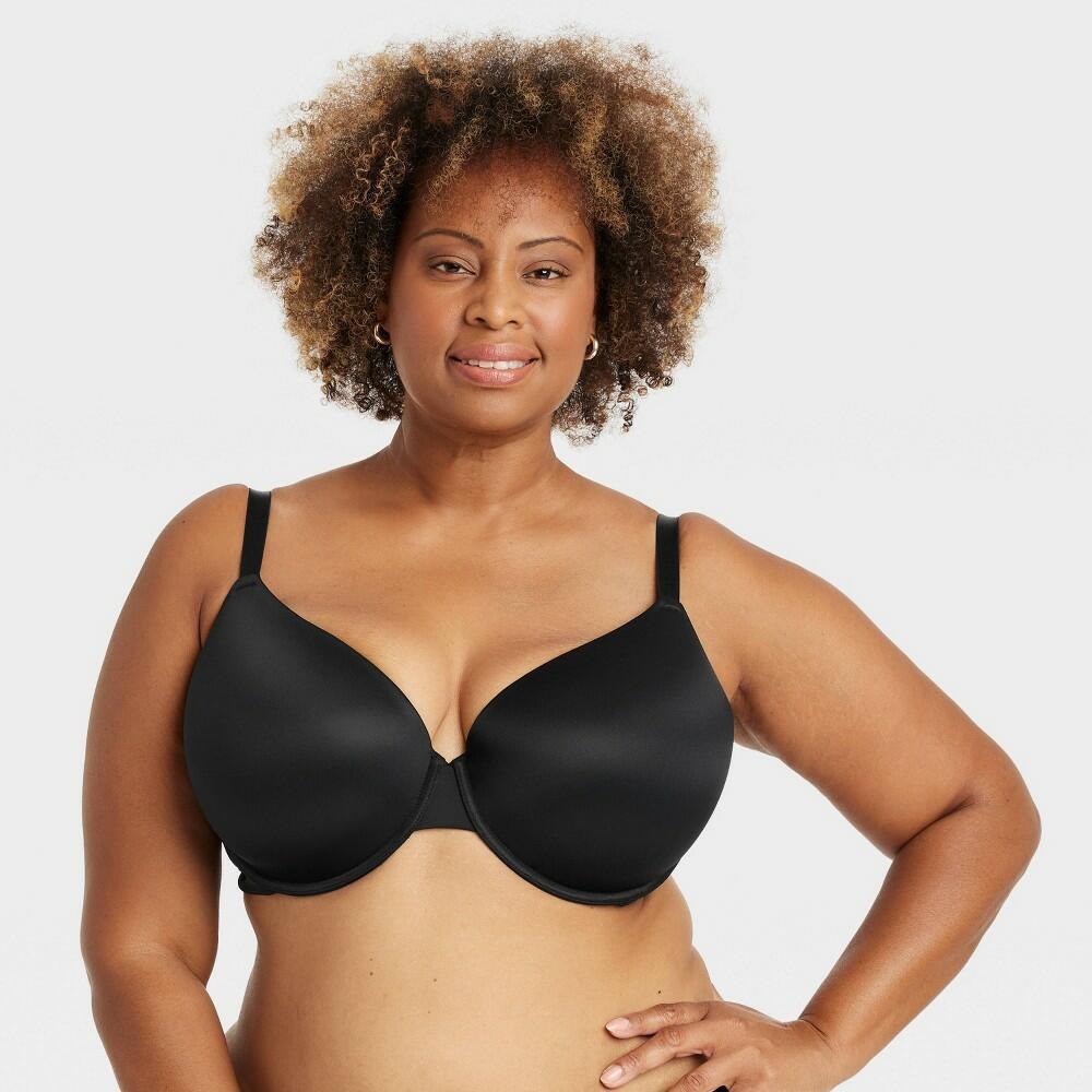 40DD Black Molded Cup, Underwire, Adjustable Strap, Knit Microfiber