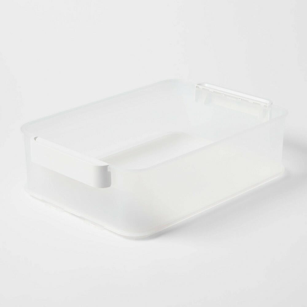Click in Place 10qt Clear Plastic Storage Bin