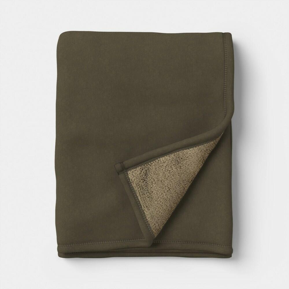 Oversized Chenille Throw Blanket Green