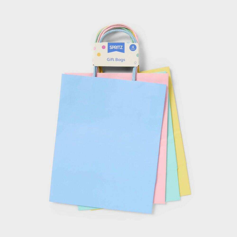 4pk Small Gift Bags Colorful