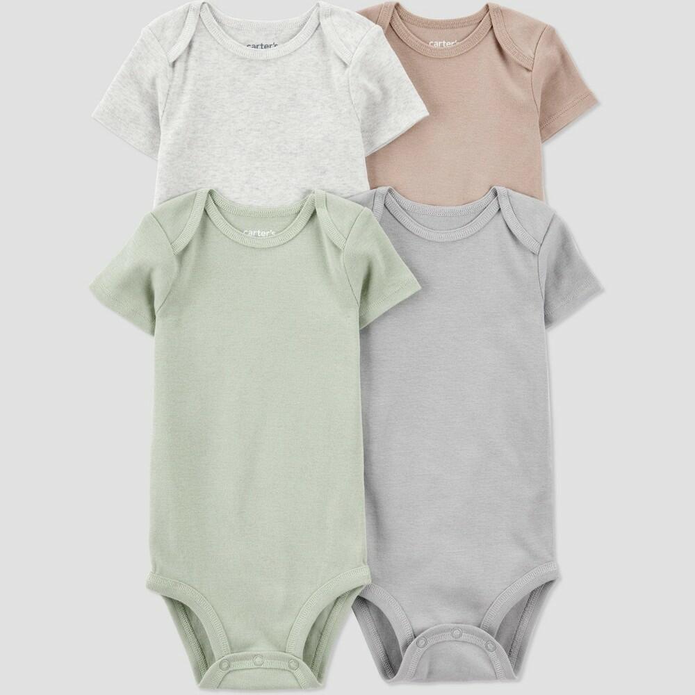 Carter's Just One You Baby Girls' 4-Pack Bodysuits, 3M