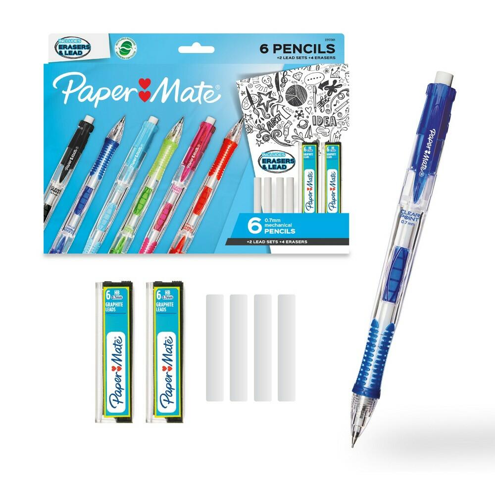 Paper Mate 6ct Clearpoint 0.7mm MultiPack