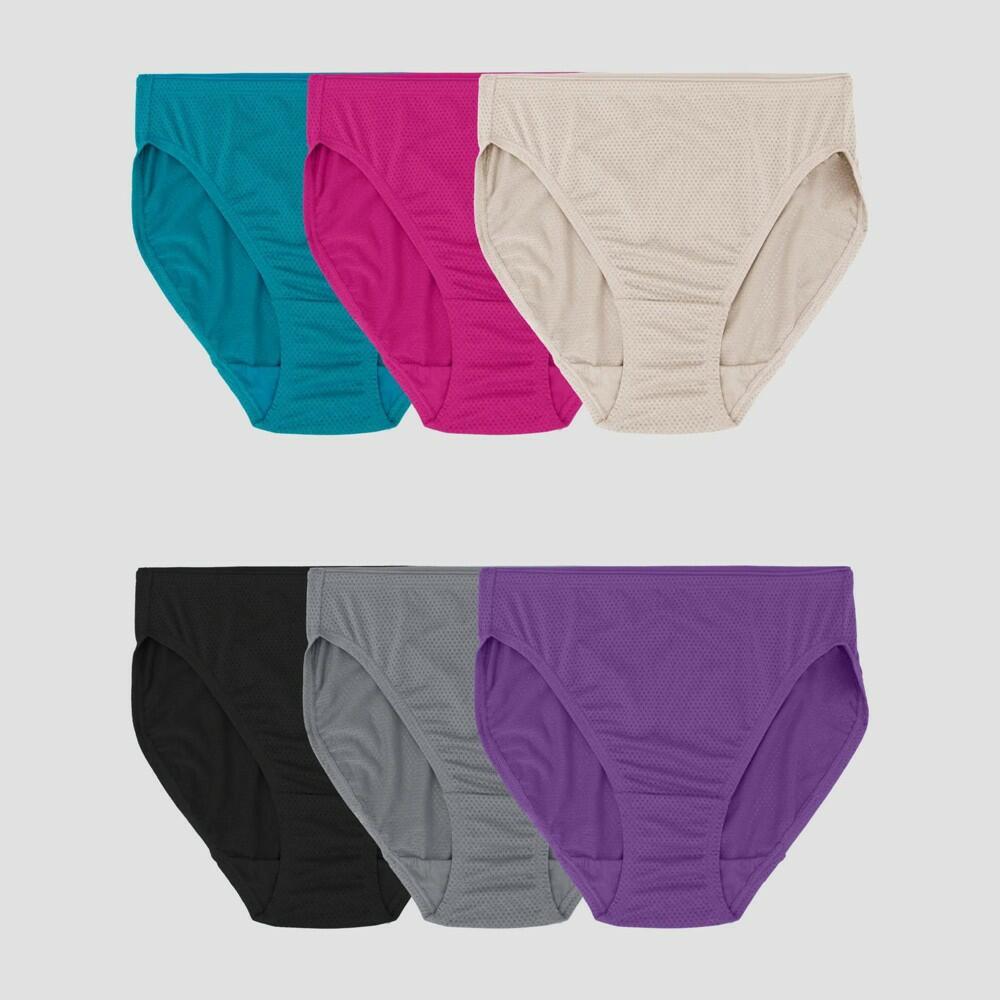 Fruit of the Loom Women's 6pk Underwear Size 7/L