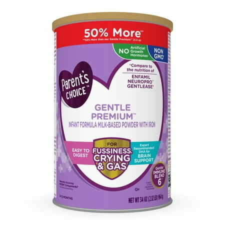 Parent’s Choice Gentle Baby Formula 34oz (Exp. 01/30/2027)