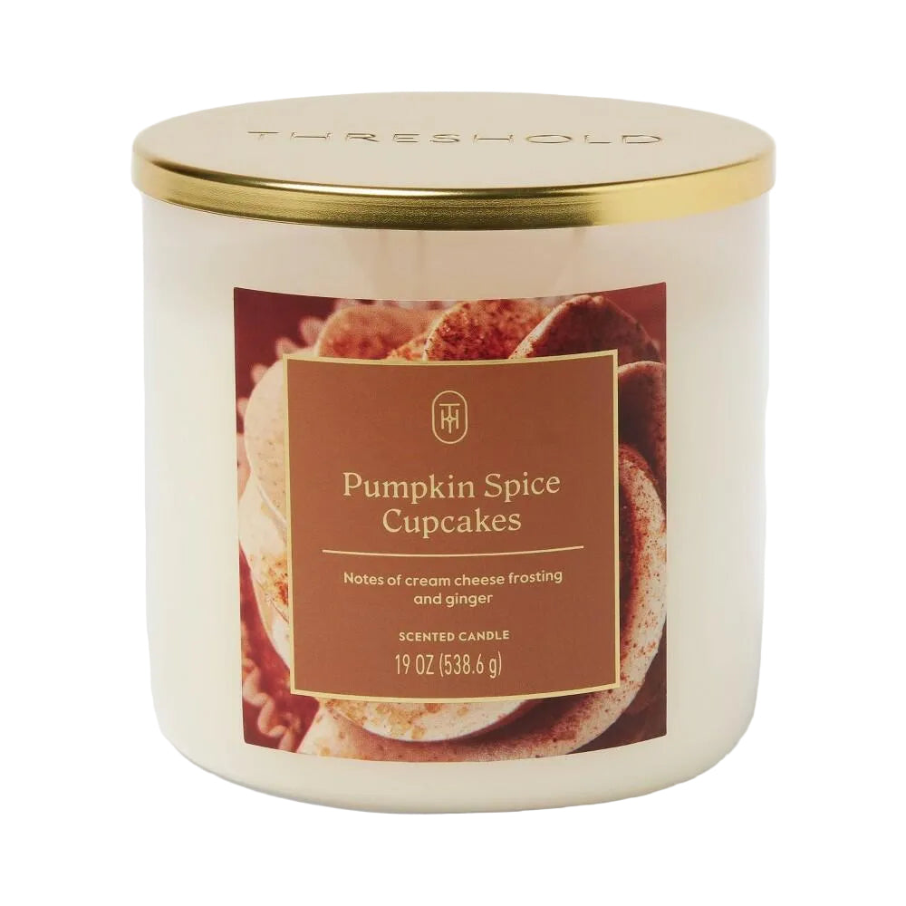 3 Wick Lidded Pumpkin Spice Cupcakes Jar Candle 19oz