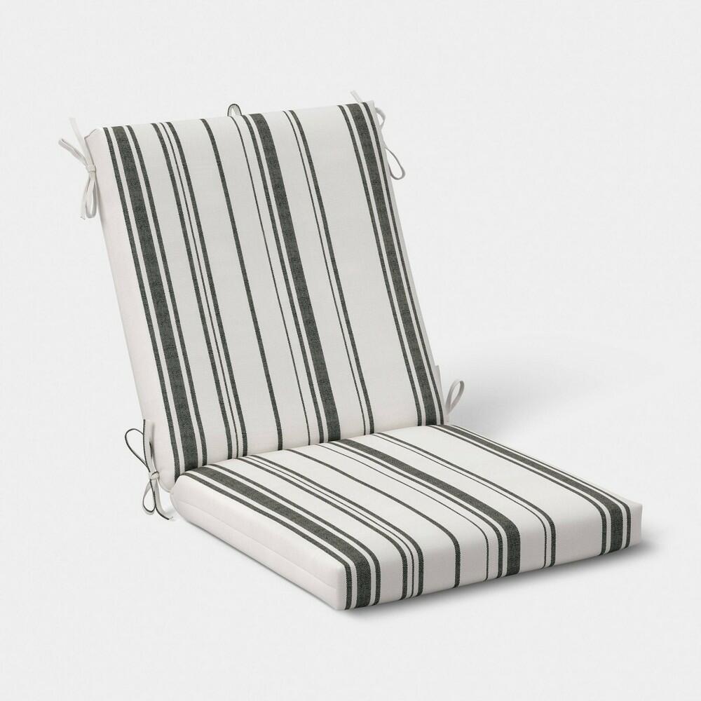 Striped Outdoor 1pc Chair Cushion