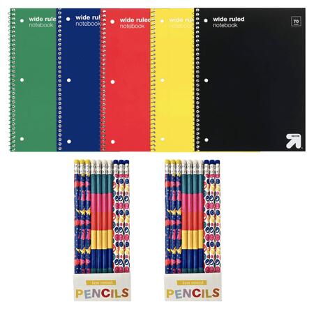 Wide Ruled 1 Subject Spiral Notebook - 70 Pages