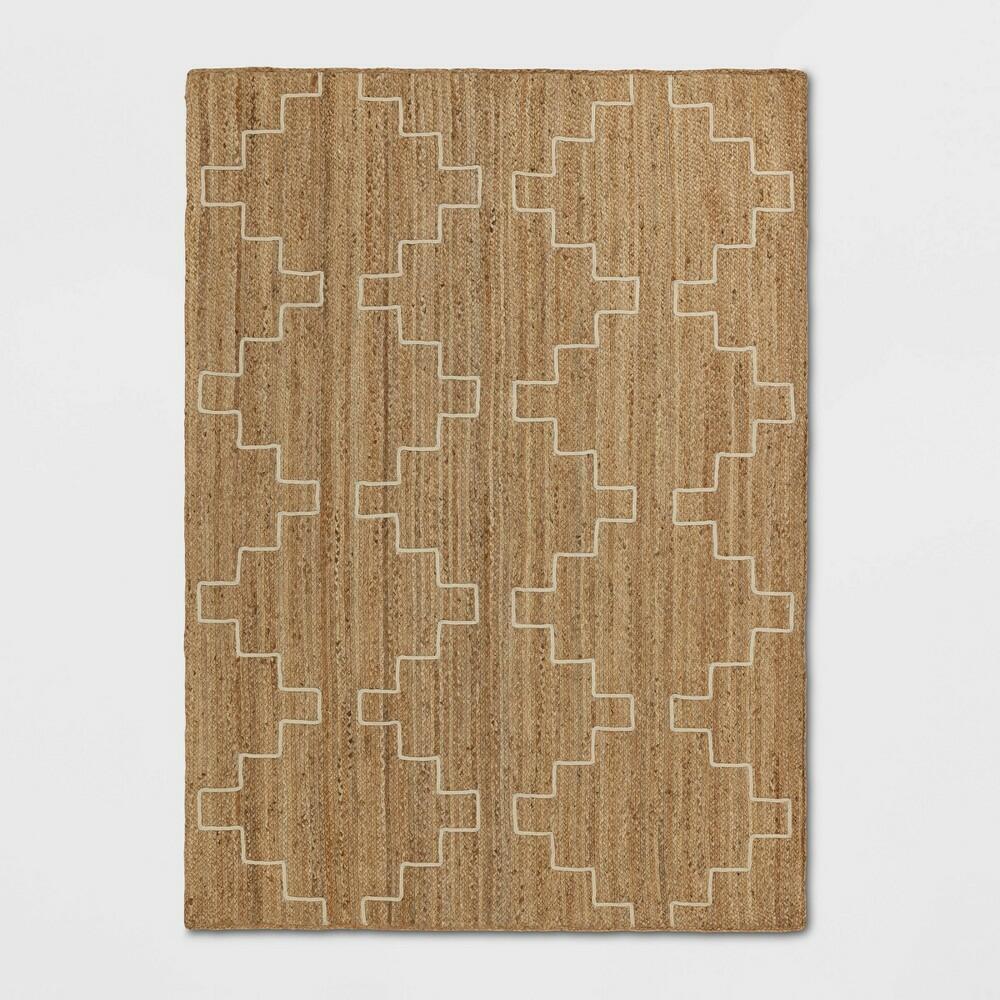 5'x7' Braided Area Rug Light Brown/Ivory - Threshold