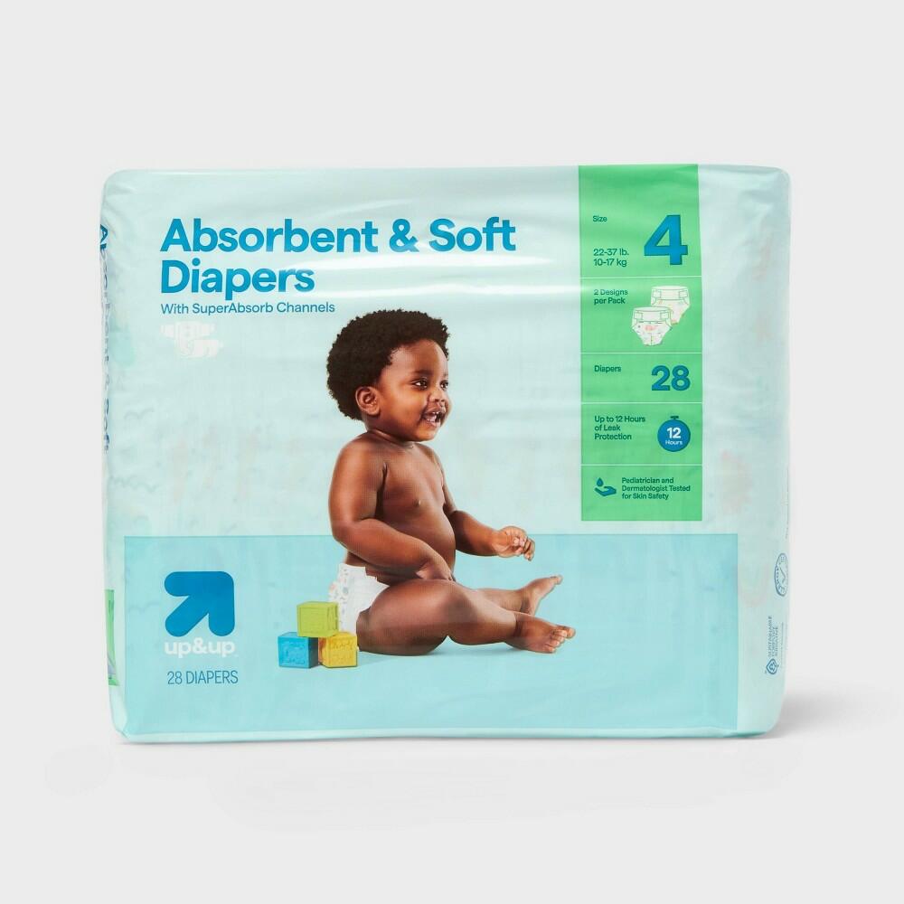 Disposable Diapers - Size 4 - 28ct