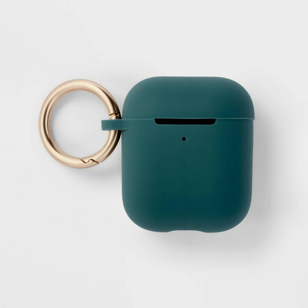 Apple AirPods (1/2 Generation) Recycled Silicone Case with Clip - heyday™ Rain Teal