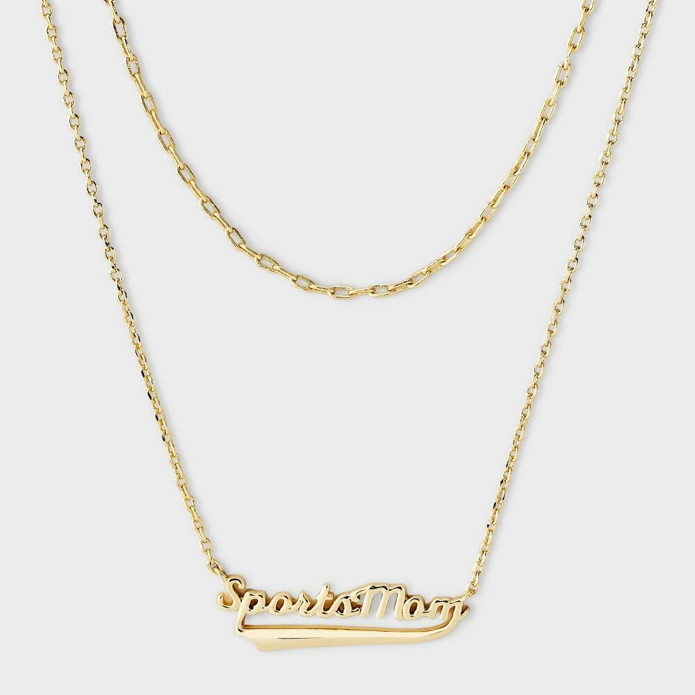 14k Gold Dipped "Sports Mom" Multi-Strand Necklace