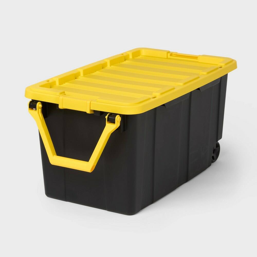 40 Gal Wheeled Heavy Duty Tote Yellow