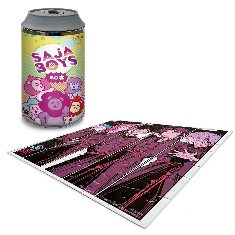 KPop Demon Hunters Saja Boys Soda Demon Puzzle 60-Piece Can
