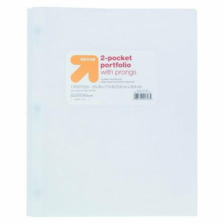 2 Pocket Plastic Folder White - up&up™