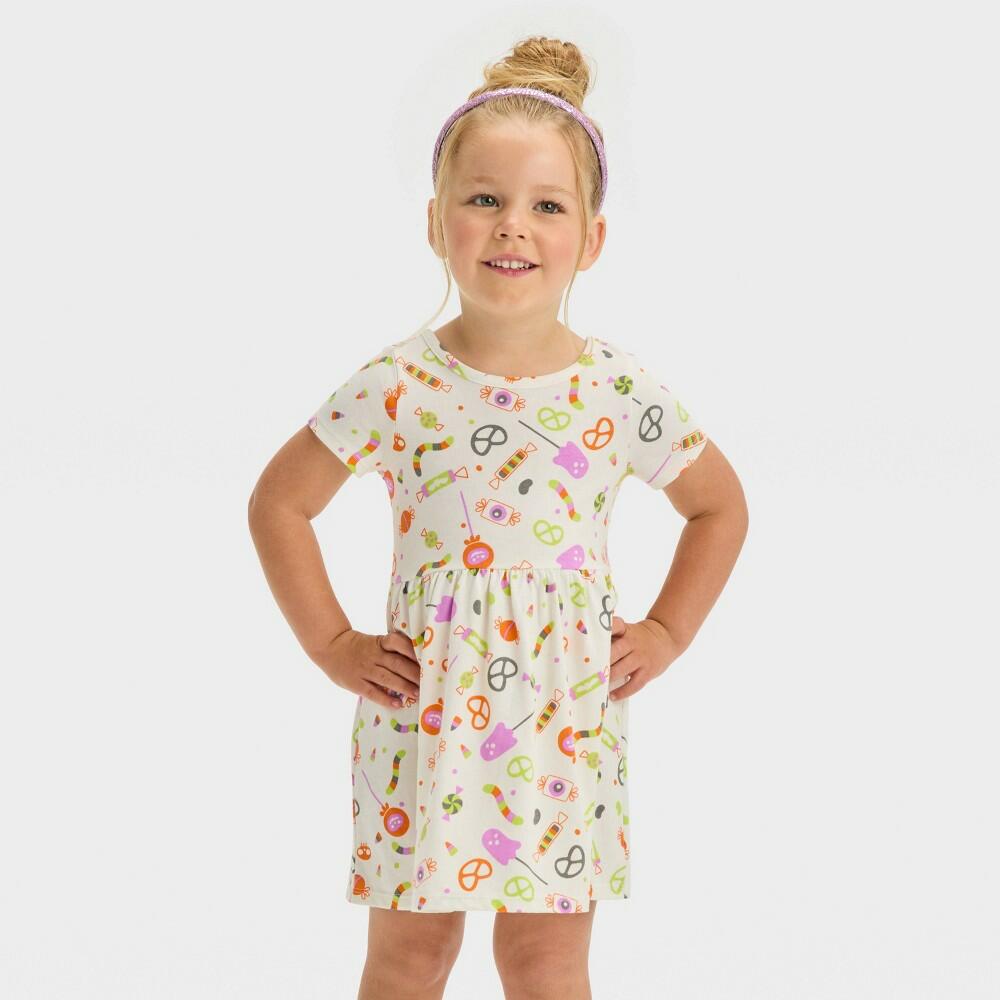 Toddler Girls' Short Sleeve Halloween Printed Dress - Cat & Jack™ 4T