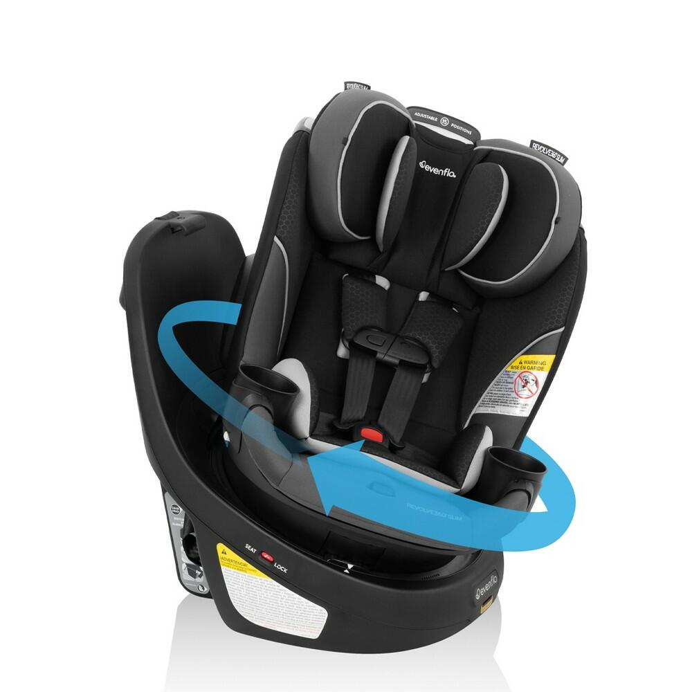 Evenflo Revolve360 Slim 2-in-1 Rotational Car Seat, Canton Black