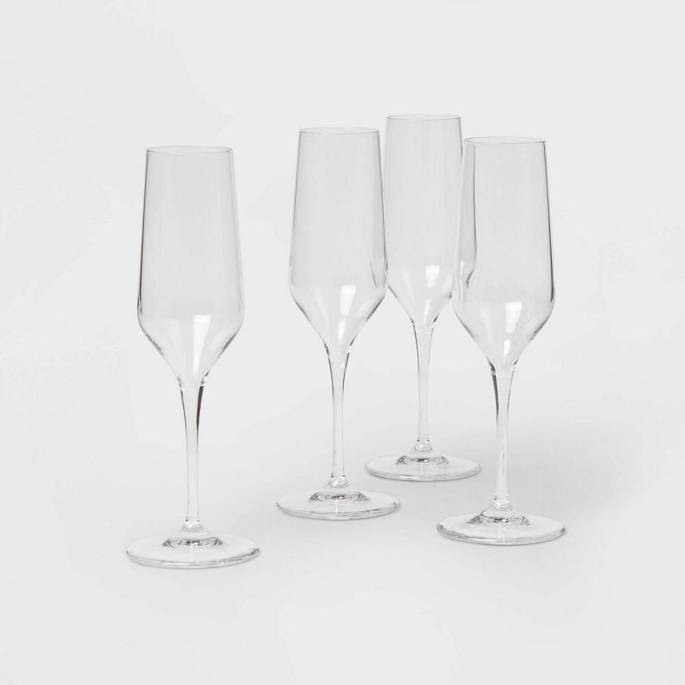 8oz 4pk Glass Atherton Champagne Glasses