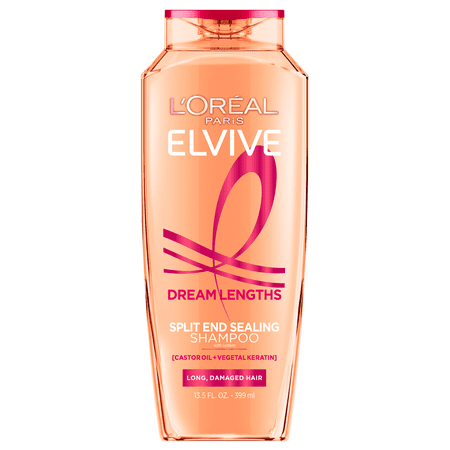 L'Oreal Paris Elvive Dream Lengths Restoring Shampoo with Castor Oil, 13.5 fl oz