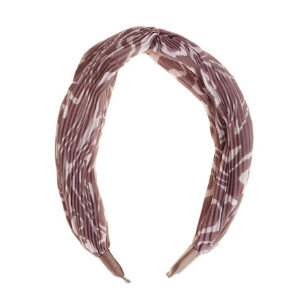 Goody Tru X Let It Happen Collab Ouchless Pleated Fabric Knotted Headband Tan