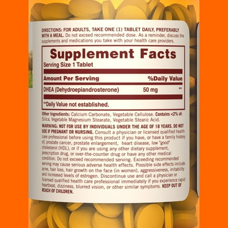 Sundown DHEA 50mg, 60 ct *Exp 12/2026*