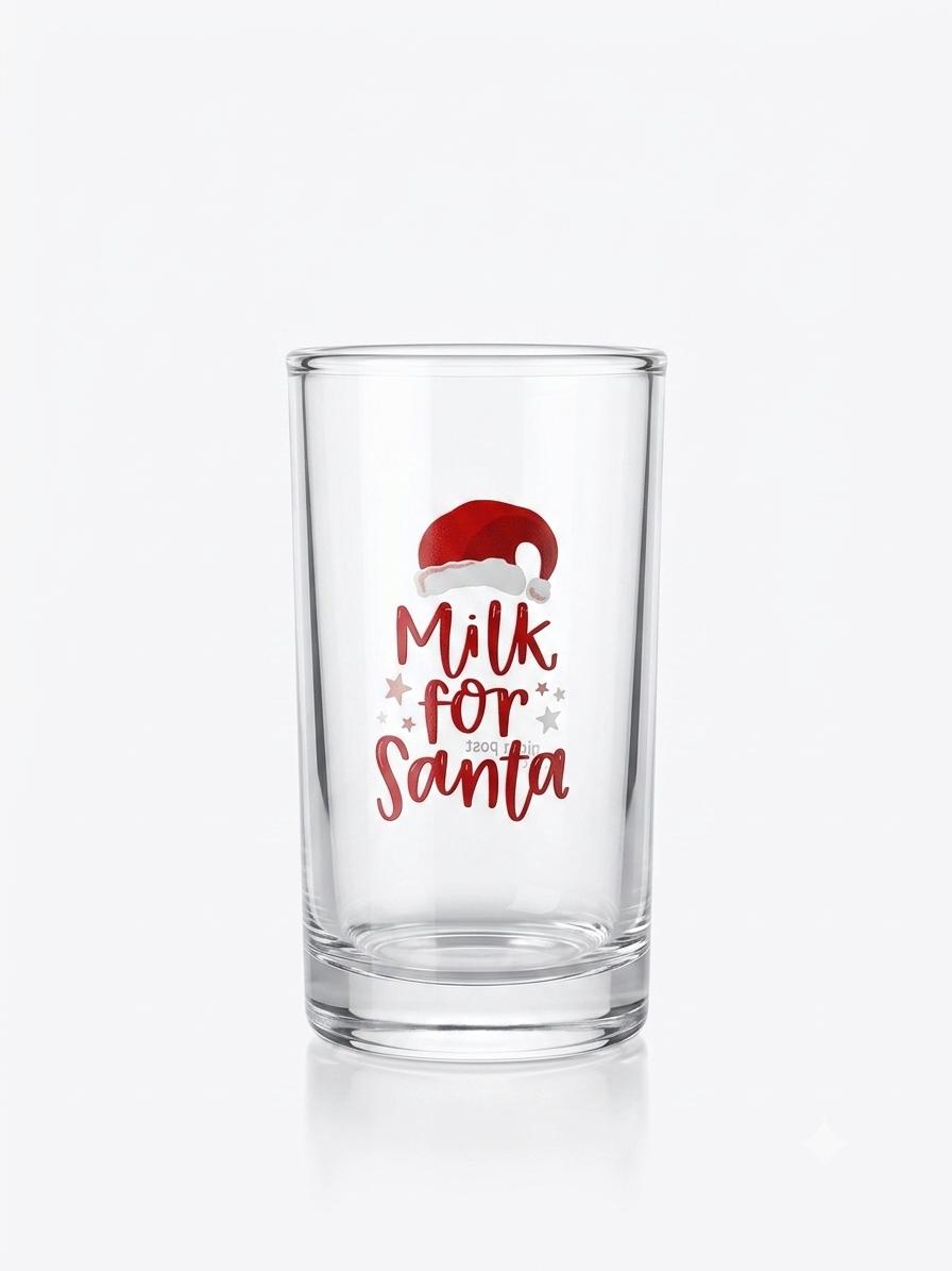 Milk for Santa Juice Glass 4" Tall
