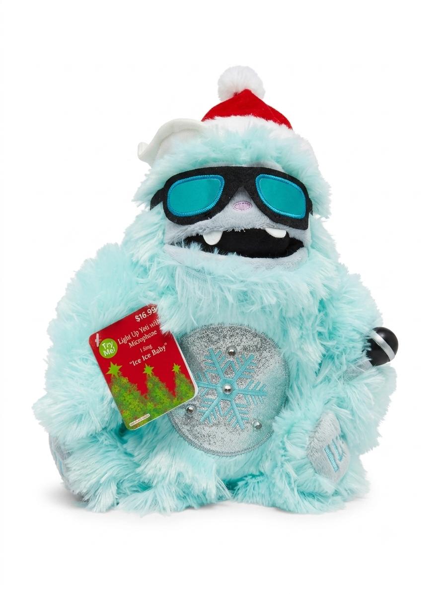 Light Up Yeti With Microphone "Sing Ice Ice Baby" 10" Tall