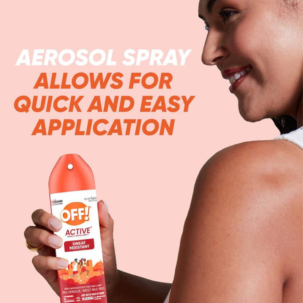 Active Insect Repellent I, Sweat Resistant Mosquito Spray with DEET 6 oz *Packaging May Vary*