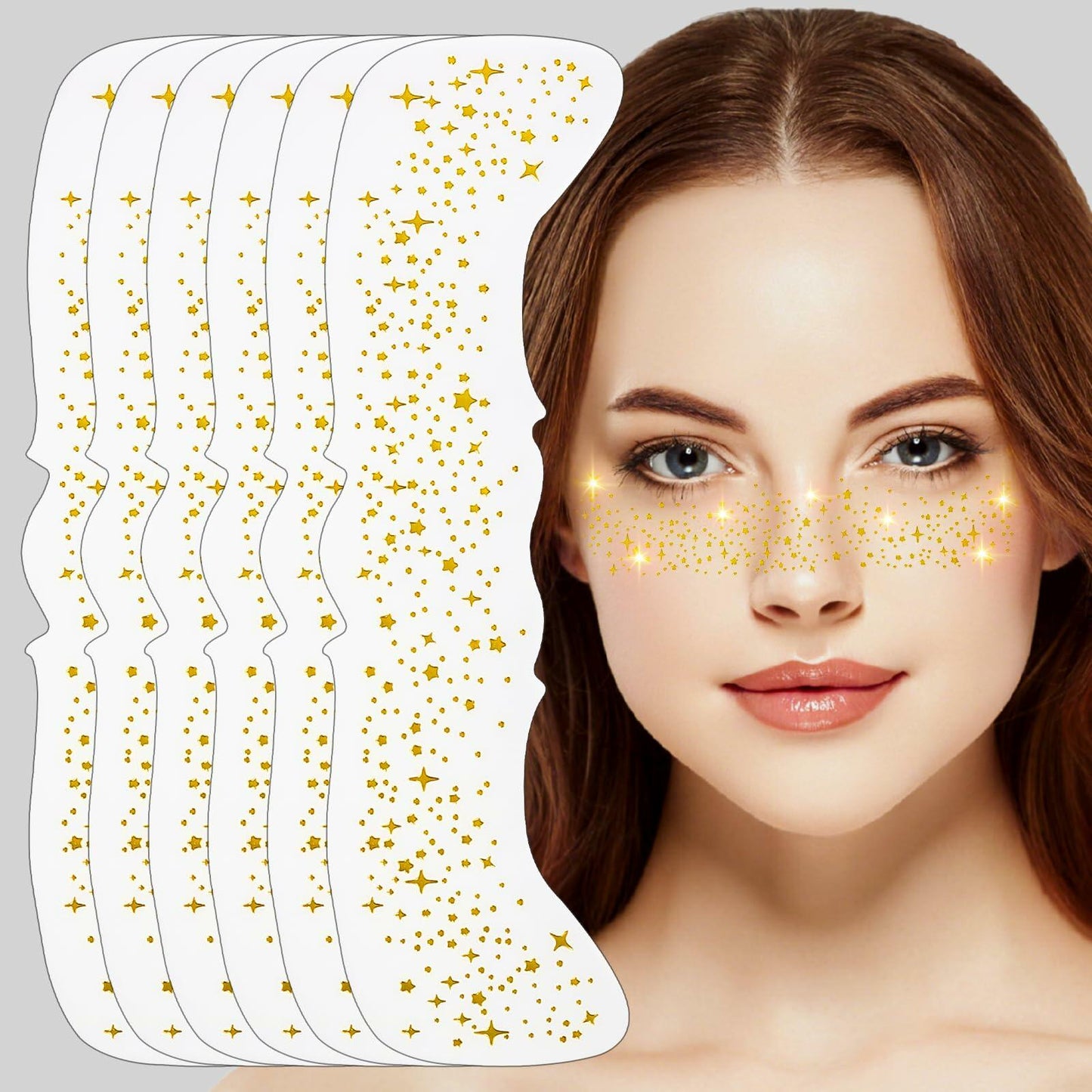 Glitter Freckle Face Tattoos - 6 PCS