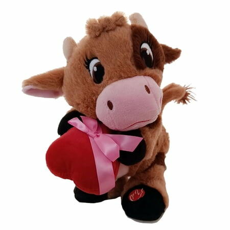 Valentines Valentine s Day Stuffed Animal Animated Cow Plush 11 in