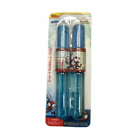 Marvel Scribubblers Chalk & Bubble Toy Spidey