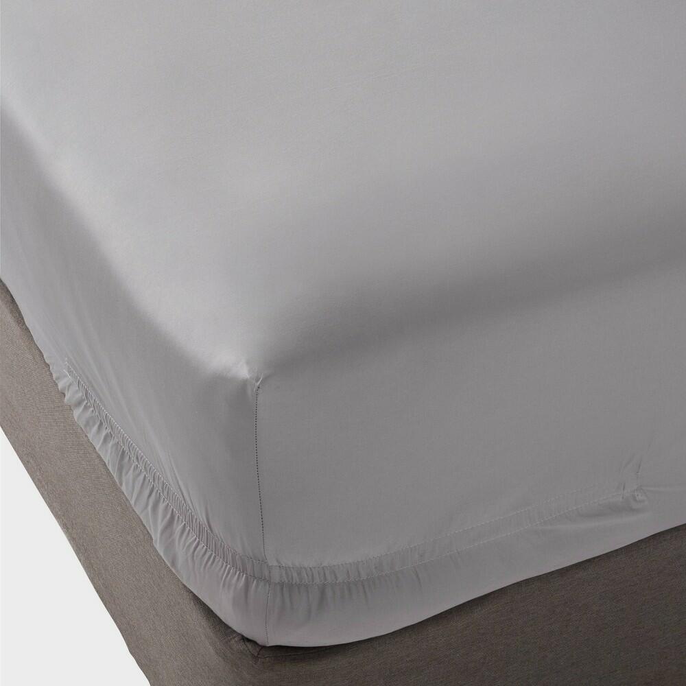 Twin/Twin XL Fitted Sheet Gray 16-In Deep Pocket