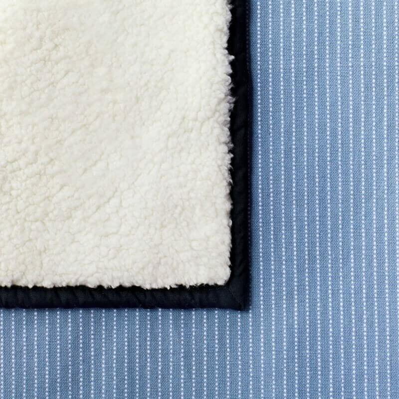 Target Brand Sherpa Backed Throw Blanket 50inch×60inch, Navy Blue, Light Blue, White