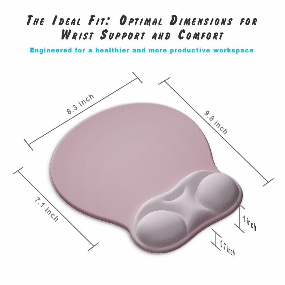 Ergonomic Mouse Pad with Wrist Rest Support&Gel Cushion for Desk