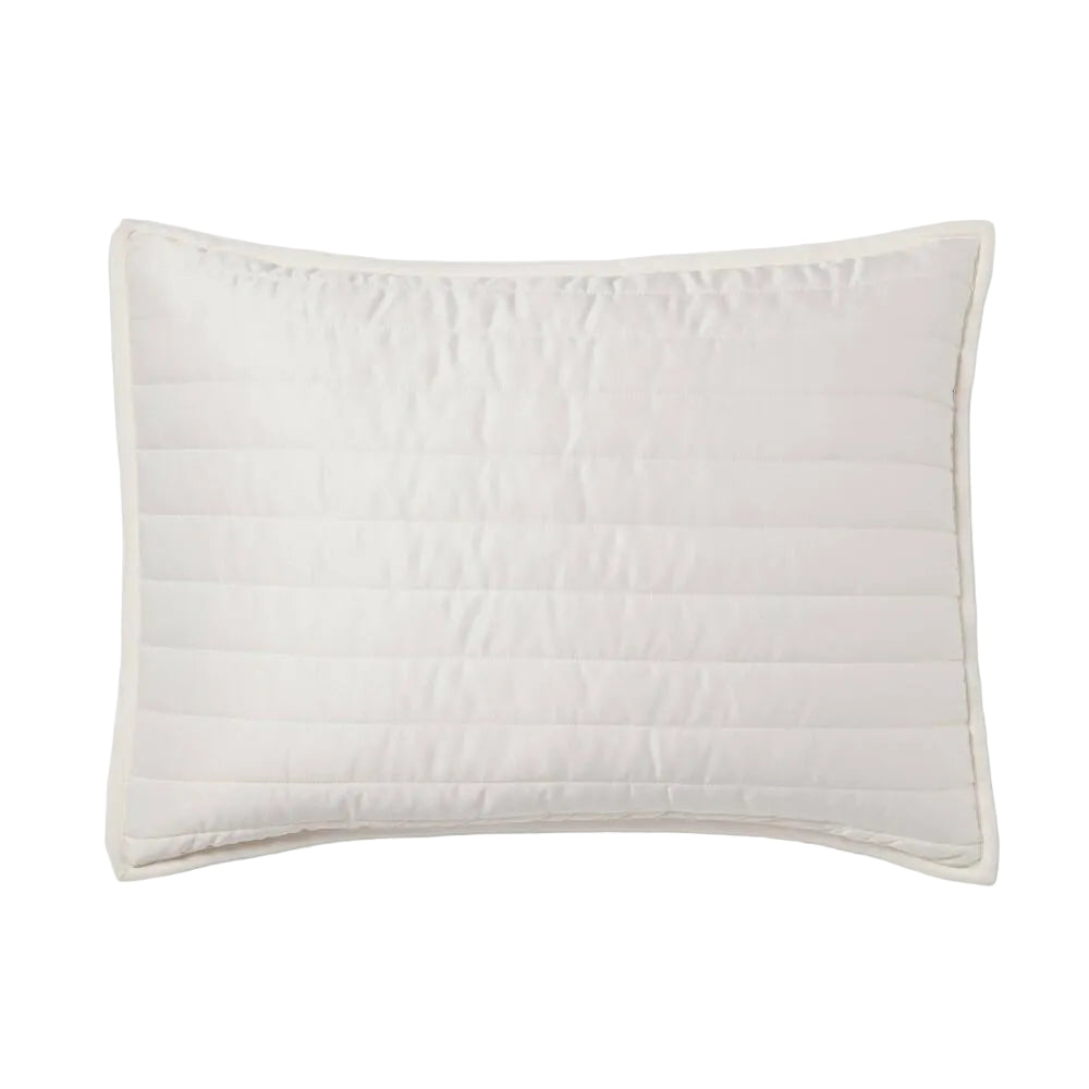Standard Satin Quilt Sham Ivory