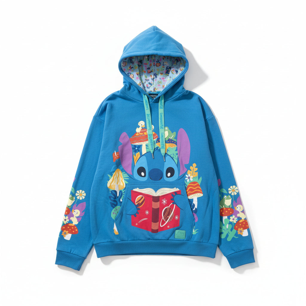 Loungefly - Stitch with Books Unisex Hoodie *Sizes in Listing*