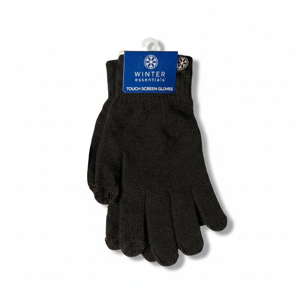 Winter Essentials Touch Screen Gloves Black