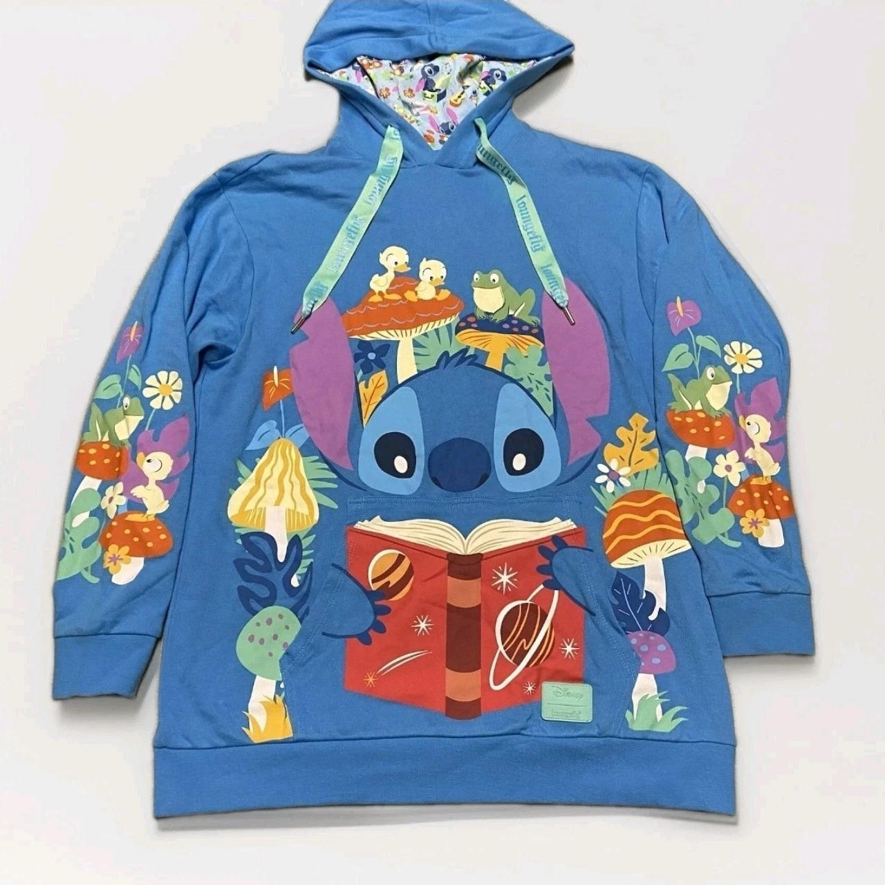 Disney Loungelfy Stitch Hoodie Adult: Size Small