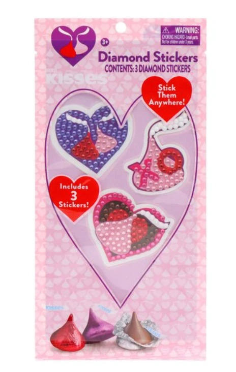 Hershey's Kisses Diamond Stickers, 3 Ct