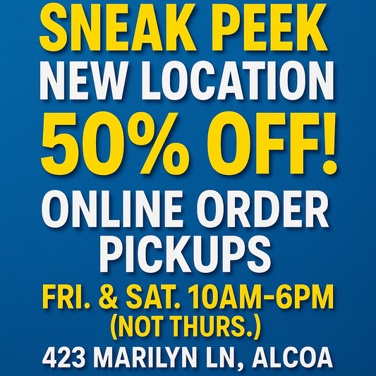 New Location + 50% OFF!
